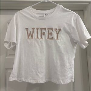 Bridal 'Wifey' Cropped Graphic Tee